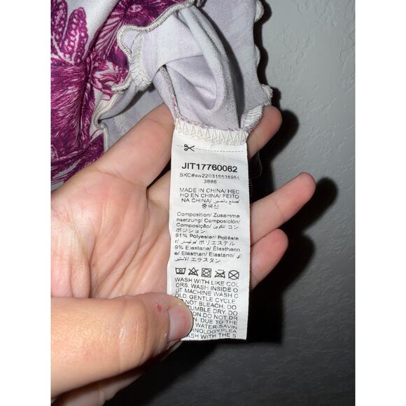 SHEIN Womens Y2K Floral print crop bird foliage mock corset crop top - Picture 5 of 7